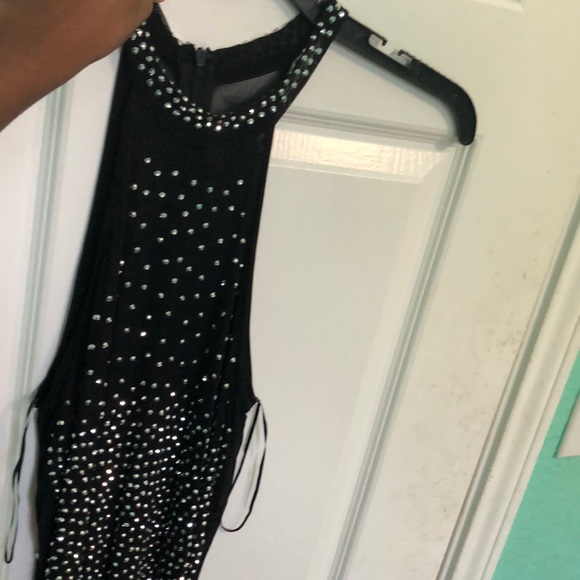 Bodycon, Sheer, black, Midi, and flashy dress - Picture 2 of 7